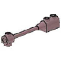 Bar 1 x 8 with Brick 1 x 2 Curved Top End (Undetermined Type) - Sand Red