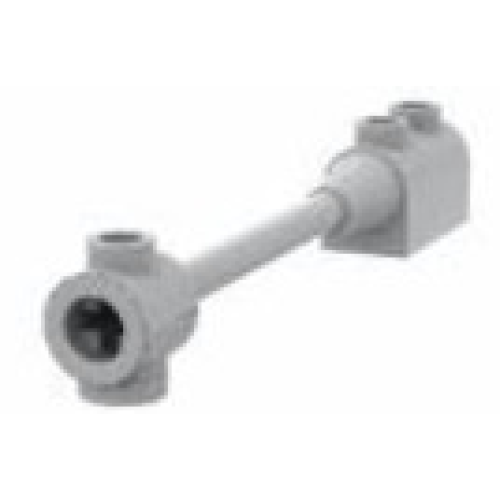 Деталь LEGO 30359 Bar 1 x 8 with Brick 1 x 2 Curved Top End (Undetermined Type) - Light Bluish Gray