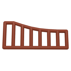 Bar 1 x 8 x 3 - 1 x 8 x 4 Grille Curved - Reddish Brown