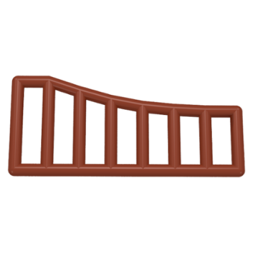 Деталь LEGO 95229 Bar 1 x 8 x 3 - 1 x 8 x 4 Grille Curved - Reddish Brown
