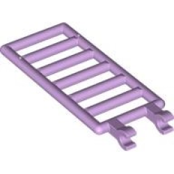 Bar 7 x 3 with 2 Open O Clips (Ladder) - Lavender