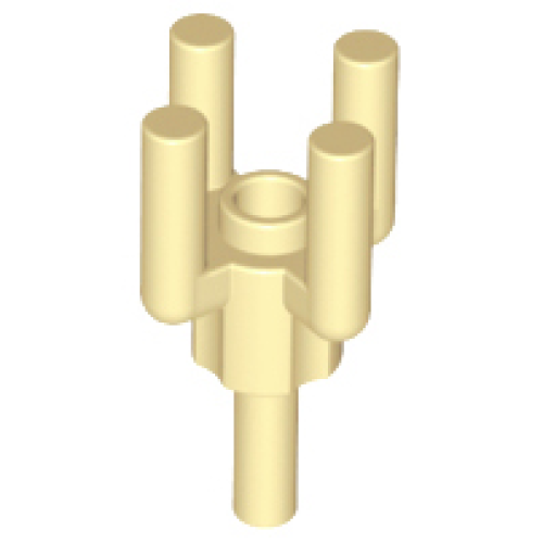 Деталь LEGO 2566 Bar 1.2L with Top Stud and 4 Bar Arms Up (Palm Tree Top) - Tan