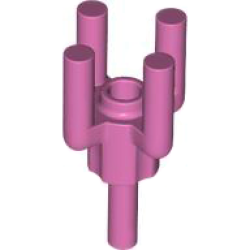 Bar 1.2L with Top Stud and 4 Bar Arms Up (Palm Tree Top) - Dark Pink