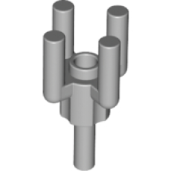 Bar 1.2L with Top Stud and 4 Bar Arms Up (Palm Tree Top) - Light Bluish Gray