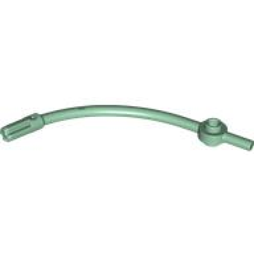 Деталь LEGO 4042 Bar Curved with Axle 1L and 1 x 1 Round Plate End - Sand Green