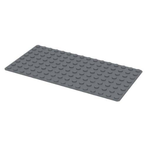 Деталь LEGO 3865 Baseplate 8 x 16 - Dark Bluish Gray