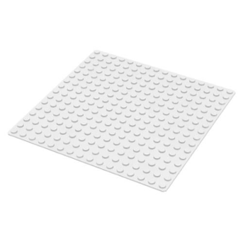 Деталь LEGO 3867 Baseplate 16 x 16 - White