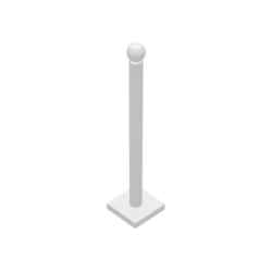 Belville Umbrella Stand with Square Base - White Belville Umbrella Stand with Square Base - White