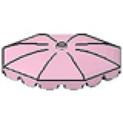 Belville Umbrella Top with Rounded Bottom Flaps - Pink Belville Umbrella Top with Rounded Bottom Flaps - Pink
