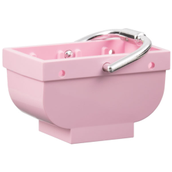 Belville Utensil Basket with Chrome Silver Handle (30109 / 23293) - Pink Belville Utensil Basket with Chrome Silver Handle (30109 / 23293) - Pink