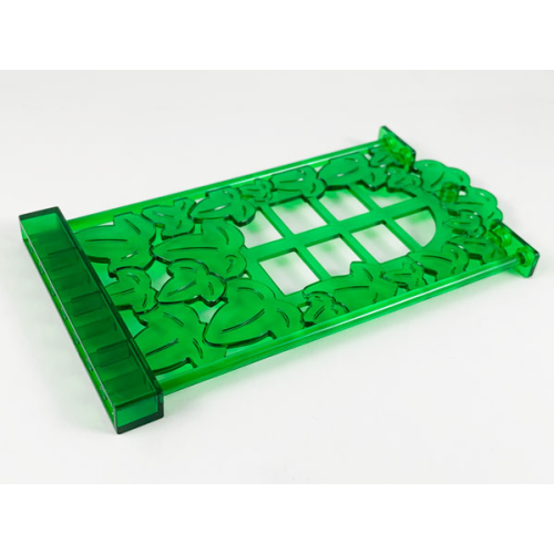Деталь LEGO 33217 Belville Wall, Ivy Wall with Window 1 x 8 x 12 - Trans-Green