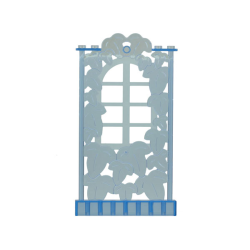 Belville Wall, Ivy Wall with Window 1 x 8 x 12 - Trans-Medium Blue Belville Wall, Ivy Wall with Window 1 x 8 x 12 - Trans-Medium Blue