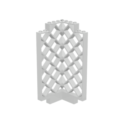 Belville Wall, Lattice 6 x 6 x 12 Corner - White