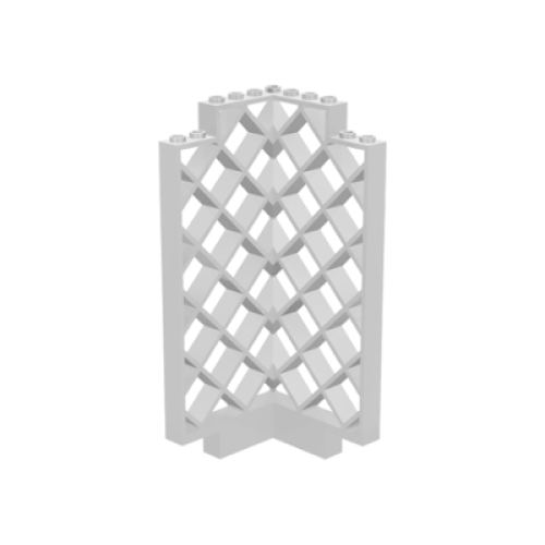 Деталь LEGO 30016 Belville Wall, Lattice 6 x 6 x 12 Corner - White