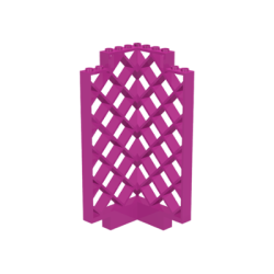 Belville Wall, Lattice 6 x 6 x 12 Corner - Dark Pink