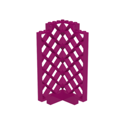 Belville Wall, Lattice 6 x 6 x 12 Corner - Magenta