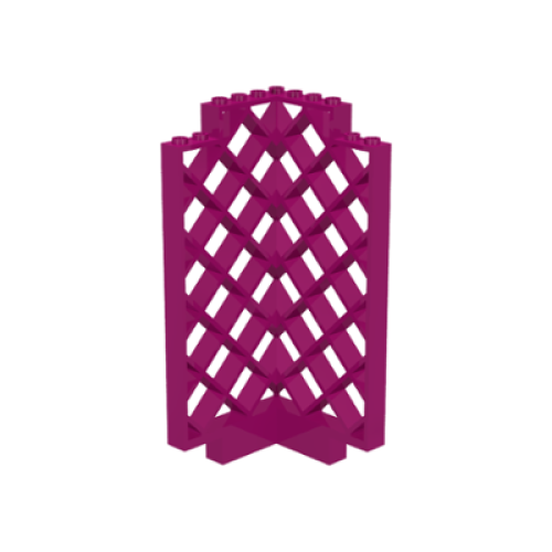 Деталь LEGO 30016 Belville Wall, Lattice 6 x 6 x 12 Corner - Magenta