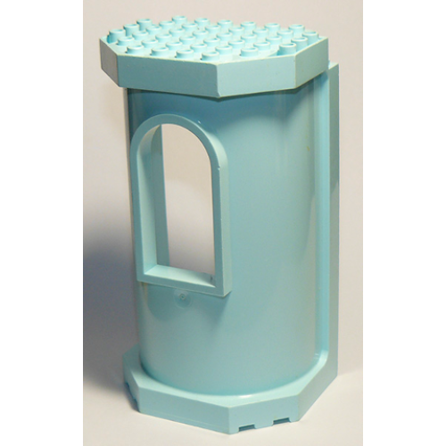 Деталь LEGO 33213 Belville Wall, Tower with Window - Aqua