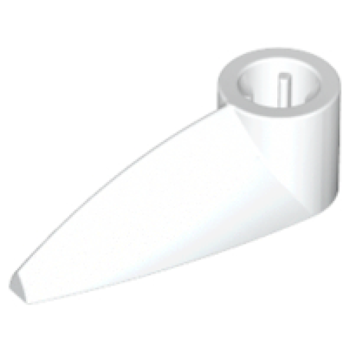 Деталь LEGO x346 Bionicle 1 x 3 Tooth with Axle Hole (Bohrok Eye) - White