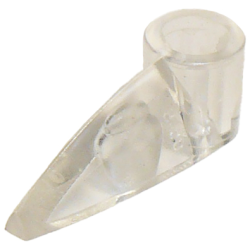 Bionicle 1 x 3 Tooth with Axle Hole (Bohrok Eye) - Trans-Clear