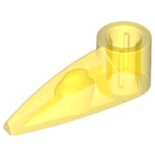 Деталь LEGO x346 Bionicle 1 x 3 Tooth with Axle Hole (Bohrok Eye) - Trans-Yellow