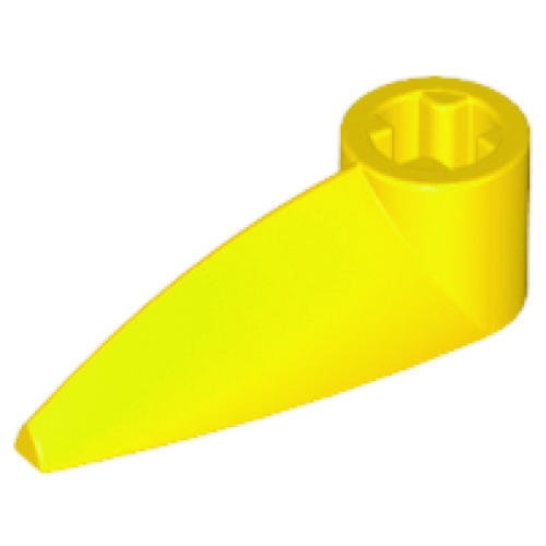 Деталь LEGO x346 Bionicle 1 x 3 Tooth with Axle Hole (Bohrok Eye) - Yellow