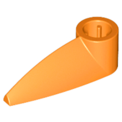 Деталь LEGO x346 Bionicle 1 x 3 Tooth with Axle Hole (Bohrok Eye) - Orange