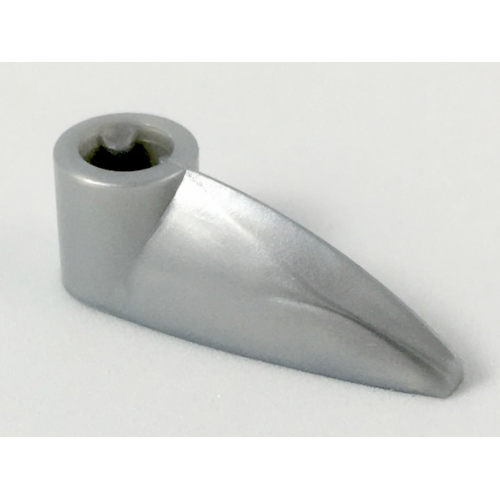 Деталь LEGO x346 Bionicle 1 x 3 Tooth with Axle Hole (Bohrok Eye) - Pearl Light Gray