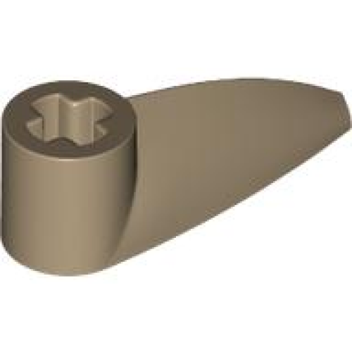 Деталь LEGO x346 Bionicle 1 x 3 Tooth with Axle Hole (Bohrok Eye) - Dark Tan