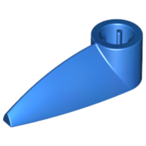 Деталь LEGO x346 Bionicle 1 x 3 Tooth with Axle Hole (Bohrok Eye) - Blue