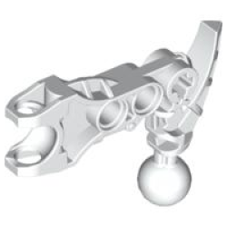 Bionicle Arm Av-Matoran with Ball Joint and Ball Socket - White