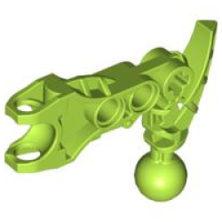 Bionicle Arm Av-Matoran with Ball Joint and Ball Socket - Lime