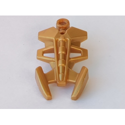 Bionicle Armor Small Triangular with Pincer End - Pearl Gold