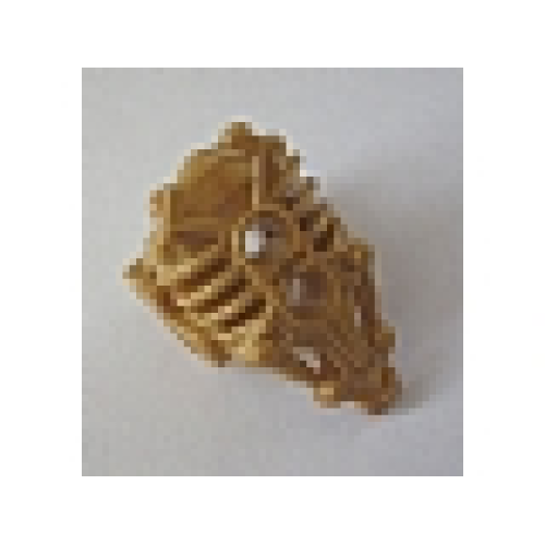 Деталь LEGO 24191 Bionicle Armor Uniter with 2 Pin Holes on Front, Axle and Pin Holes on Sides - Pearl Gold