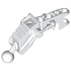 Bionicle Av-Matoran Leg Section with Ball Joint and Ball Socket - White Bionicle Av-Matoran Leg Section with Ball Joint and Ball Socket - White