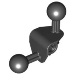 Bionicle Ball Joint 4 x 4 x 2 90 degrees with 2 Ball Joint and Axle Hole - Black Bionicle Ball Joint 4 x 4 x 2 90 degrees with 2 Ball Joint and Axle Hole - Black