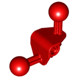 Bionicle Ball Joint 4 x 4 x 2 90 degrees with 2 Ball Joint and Axle Hole - Red Bionicle Ball Joint 4 x 4 x 2 90 degrees with 2 Ball Joint and Axle Hole - Red