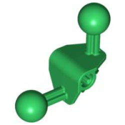 Bionicle Ball Joint 4 x 4 x 2 90 degrees with 2 Ball Joint and Axle Hole - Green Bionicle Ball Joint 4 x 4 x 2 90 degrees with 2 Ball Joint and Axle Hole - Green