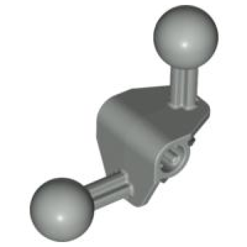 Деталь LEGO 41670 Bionicle Ball Joint 4 x 4 x 2 90 degrees with 2 Ball Joint and Axle Hole - Light Gray