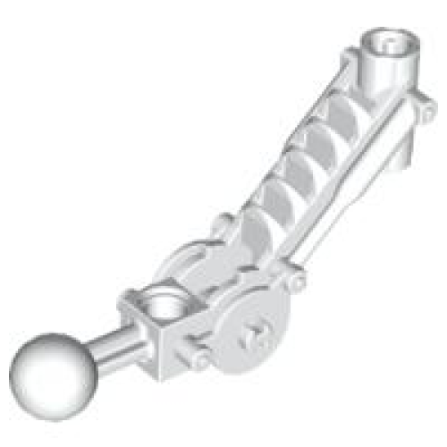 Деталь LEGO x240 Bionicle Ball Joint 5 x 7 Arm with Dual Axle Hole at 90 degrees - White