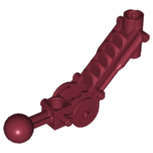 Деталь LEGO x240 Bionicle Ball Joint 5 x 7 Arm with Dual Axle Hole at 90 degrees - Dark Red