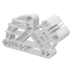 Bionicle Bohrok Rib Cage, Liftarm 2 x 4 x 7 Angled - White