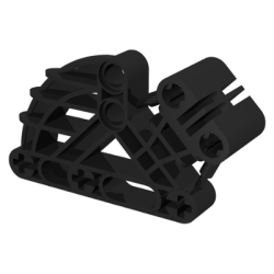 Bionicle Bohrok Rib Cage, Liftarm 2 x 4 x 7 Angled - Black