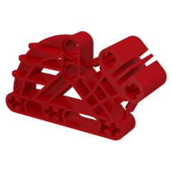 Bionicle Bohrok Rib Cage, Liftarm 2 x 4 x 7 Angled - Red