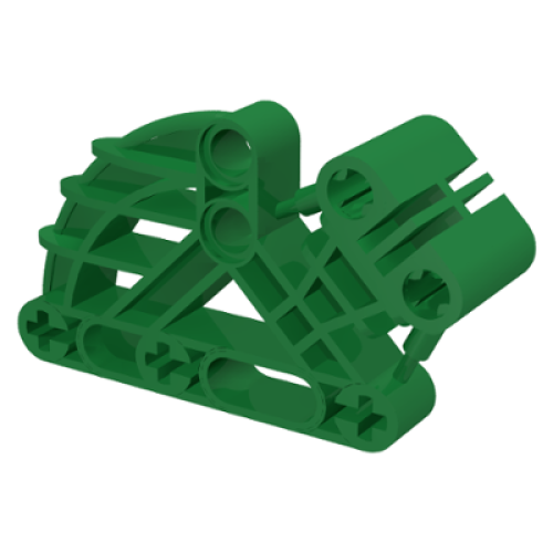 Деталь LEGO 41665 Bionicle Bohrok Rib Cage, Liftarm 2 x 4 x 7 Angled - Green