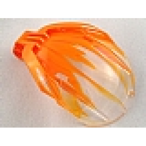 Деталь LEGO 41671pb01 Bionicle Bohrok Windscreen 4 x 5 x 7 with Marbled Trans-Clear Pattern - Orange