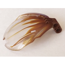 Bionicle Bohrok Windscreen 4 x 5 x 7 with Marbled Trans-Clear Pattern - Brown