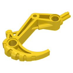 Bionicle Claw Hook with Axle - Yellow