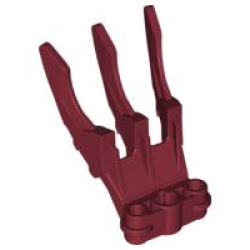 Bionicle Claw Small with Axle Hole - Dark Red