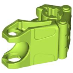 Bionicle Fist with Axle Hole - 3 Fingers - Lime